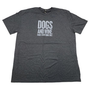 NWT ANVIL by Gildan Dogs & Wine Tee 2XL